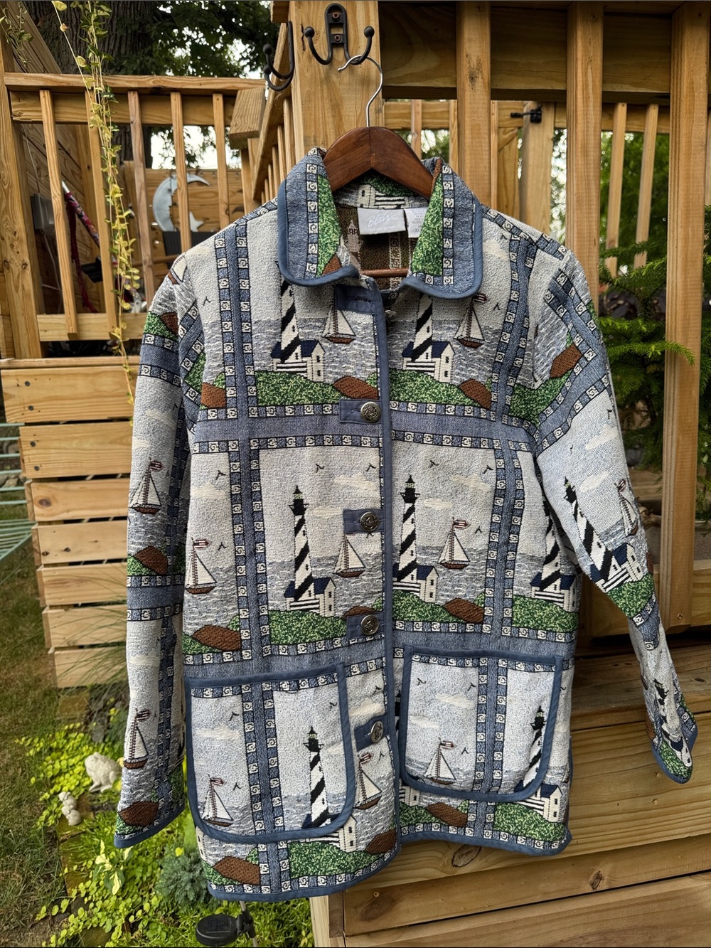 Vintage Lighthouse Tapestry Jacket